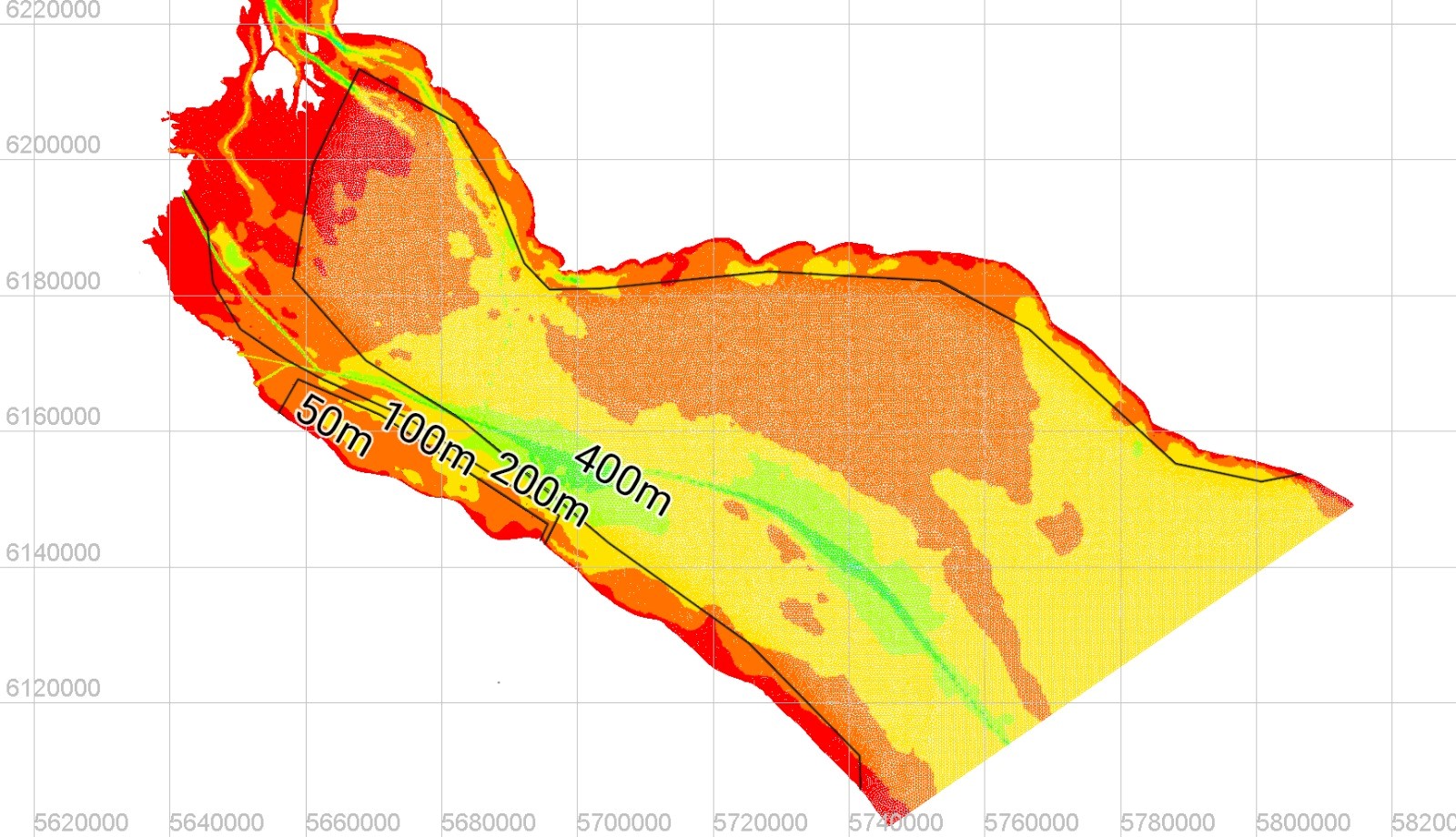Model mesh size, zoomout view.